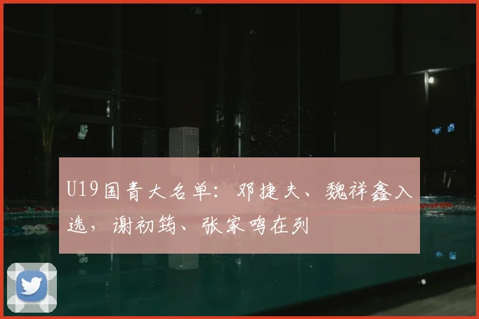 U19国青大名单：邓捷夫、魏祥鑫入选，谢初筠、张家鸣在列