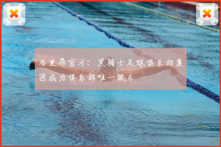 洛里昂官方：黑骑士足球俱乐部集团成为俱乐部唯一股东